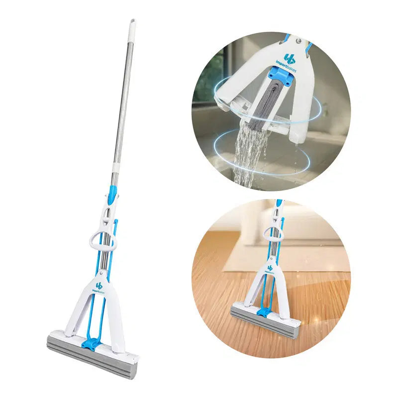 Mopa de Escurrido Fácil Trapeador Limpieza + 4 Repuestos